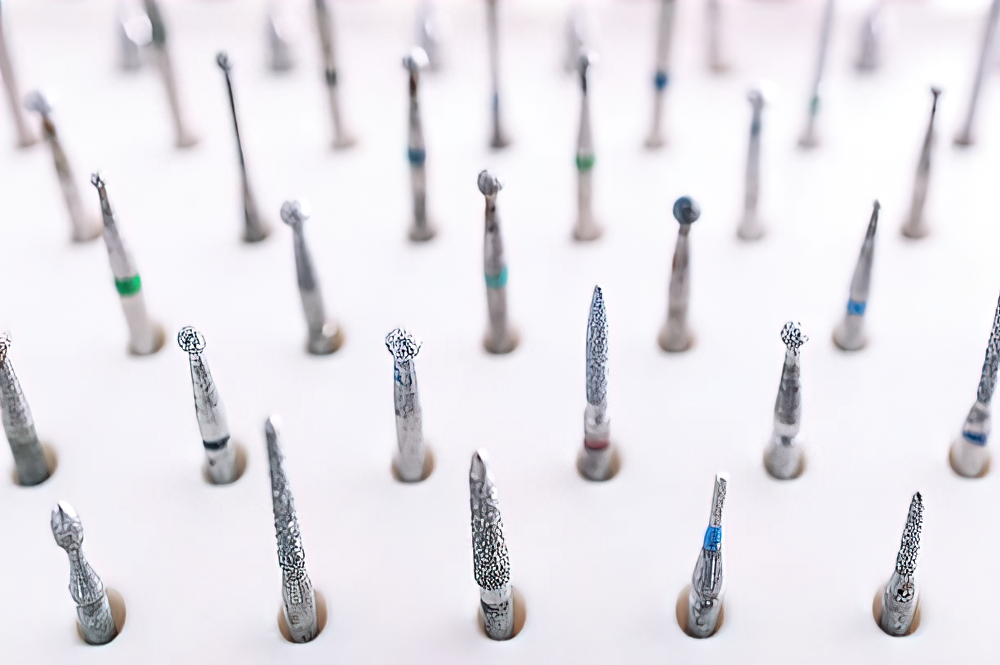 Stainless steel dental burs